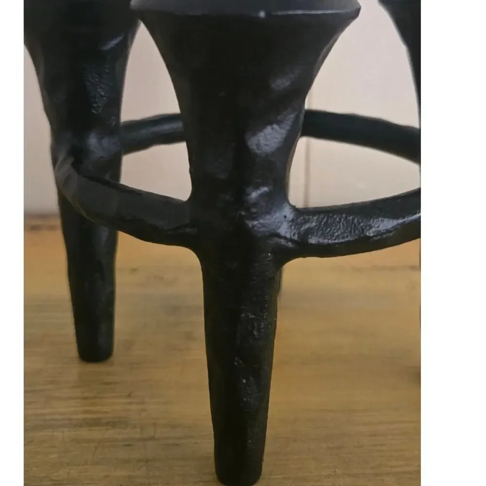 Mid Century Modern Metal Four Post Candle Holder